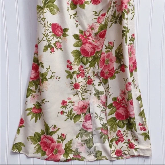 Reformation Hilda Floral Print Ruched Smocked Midi Dress In Jardin NWT Size 10 - Picture 12 of 15